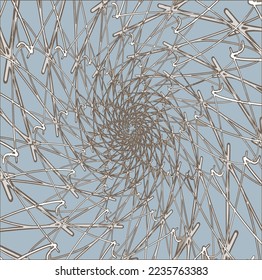 Twig Spiral Vector Print Background Art Canvas