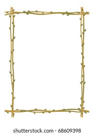 twig sprig frame pattern background