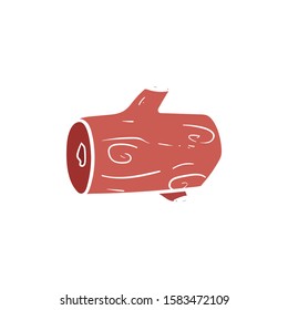 twig wood doodle icon vector hand drawing 