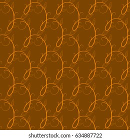 Twig yellow seamless pattern. Fashion graphic background design. Modern stylish abstract texture. Colorful template for prints, textiles, wrapping, wallpaper, website etc. Vector illustration