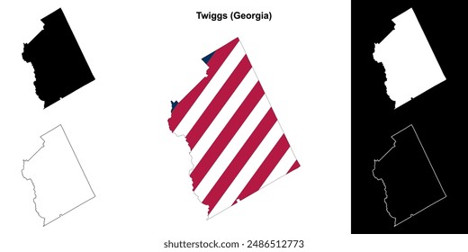 Twiggs County (Georgia) Landkarte zusammengestellt