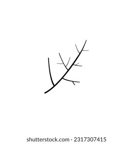 twigs, geometric symbol simple logo vector
