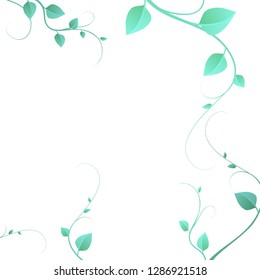 The twigs are green. Abstract art. Vector. Stylish picture with branches.
