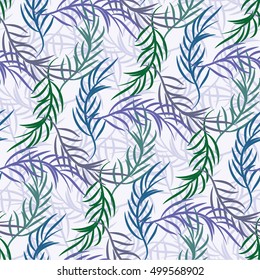 Twigs seamless pattern. Vector background