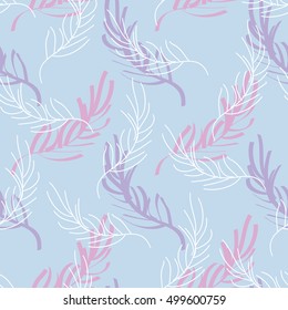 Twigs seamless pattern. Vector background