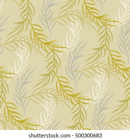 Twigs seamless pattern. Vector background