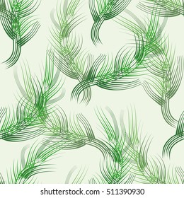 Twigs seamless pattern. Vector background.