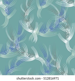 Twigs seamless pattern. Vector background.