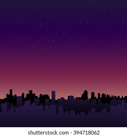 Twilight Cityscape Background