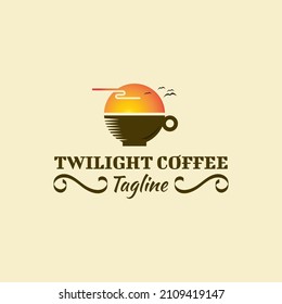 Plantilla de diseño del logotipo de café de luz de los cables