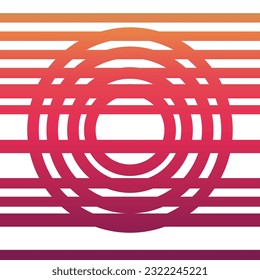 The twilight color and twilight color circle are also the sun burst that exudes. Sun retro vintage style past future
