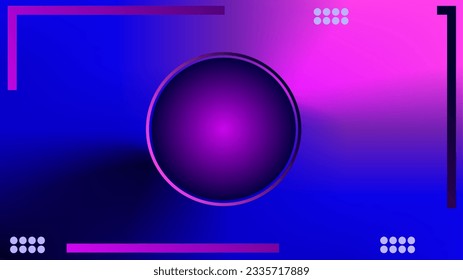 Twilight gradient orb placeholder over blue and pink background