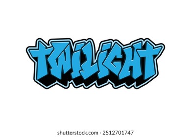 "twilight" graffiti letter design text effect