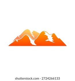Twilight hills mountain design vector