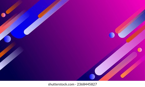 Twilight purple blue and pink gradient copy space background with geometric shapes