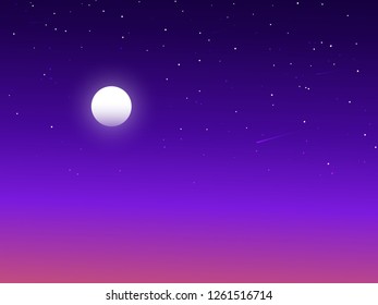 Twilight starry sky vector