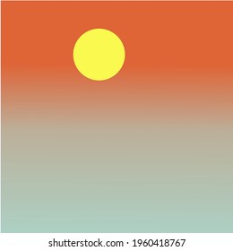 twilight sunset with a background of orange and blue gradations