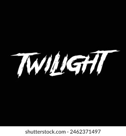 twilight text on black background.