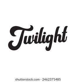 twilight text on white background.