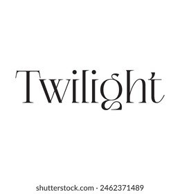 twilight text on white background.