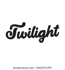 twilight text on white background.
