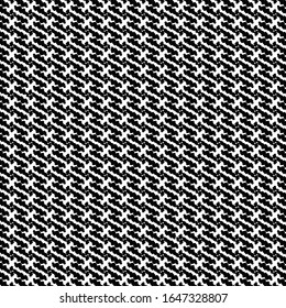 Patrón de testamento con rayas oblicuas dentadas. Espesa tela de lana. Gráficos en blanco y negro.