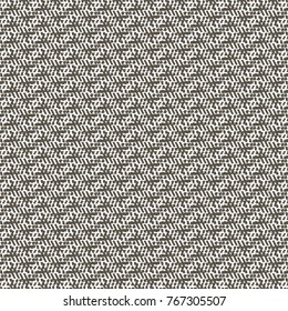 Twill or tweed fabric texture. Monochrome graphics. Abstract vector.