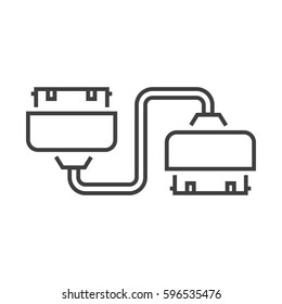 Twin Adapter Line icon