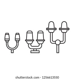 Twin aviation obstruction light