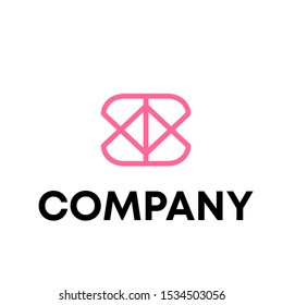 Twin B initial sign logo vector elements