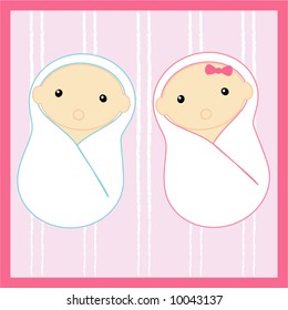 Twin babies