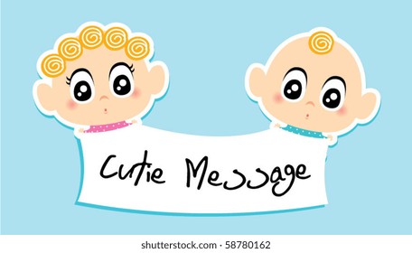 twin baby arrival message