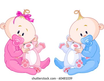 Cartoon Twin Baby Boys High Res Stock Images Shutterstock