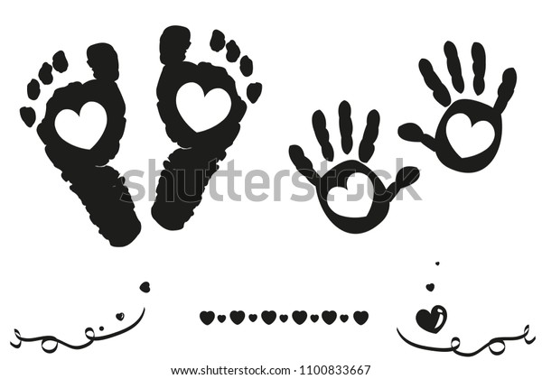 Bebe Jumeau Fille Et Pieds Garcon Image Vectorielle De Stock Libre De Droits