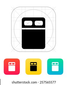 Twin bed icon. Vector illustration.