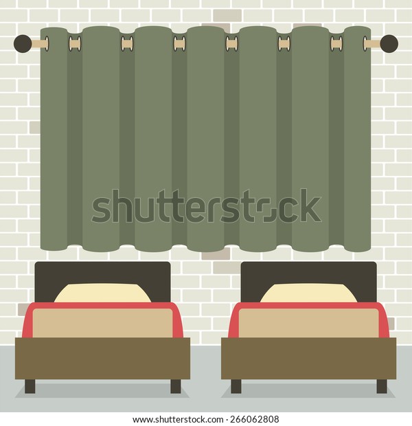 the brick twin beds