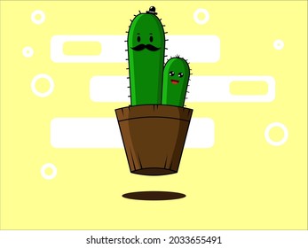twin cactus happy on day
