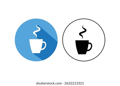 Twin Coffee Mug Icons with Steam