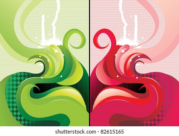 twin color vector background