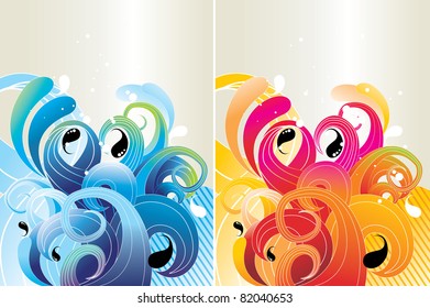 twin color vector illustration background