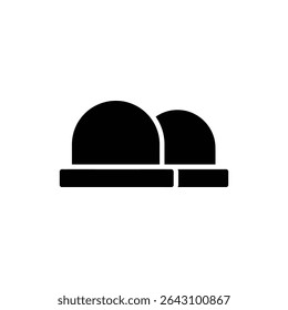 Twin Dome Tops on Square Base with Symmetrical Design