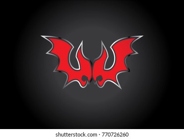 twin evil red bats logo
