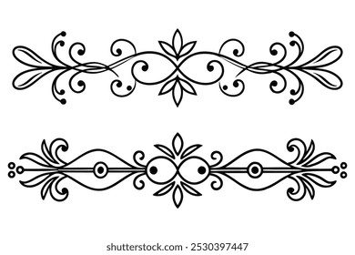 Twin Flourish Patterns with Ornamental Symmetry.