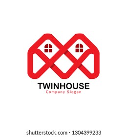 Twin house logo