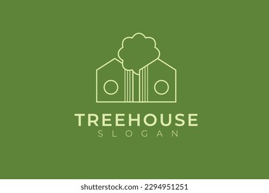 Twin house under the big tree
