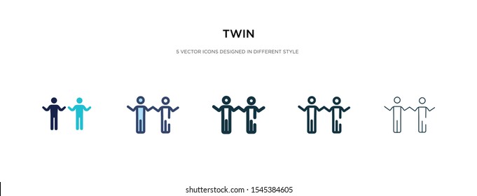 twin icon in different style vector illustration. two colored and black twin vector icons designed in filled, outline, line and stroke style can be used for web, mobile, ui