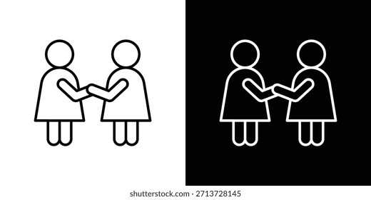 Twin-Symbol, Umriss, Vektorzeichen, Logo-Design herunterladen