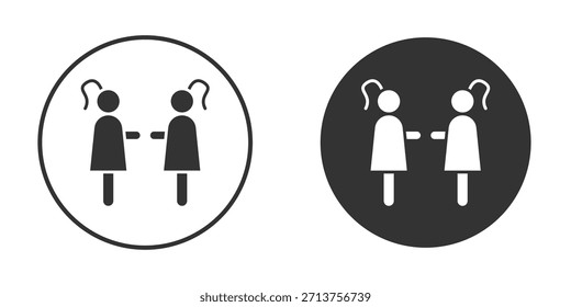 Twin icon signs pack. Vector symbols for graphic designs
