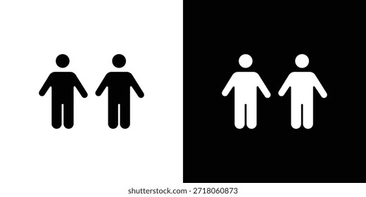 Icono de gemelo. Pictograma simple de alta calidad. Estilo sólido moderno
