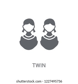 twin icon. Trendy twin logo concept on white background from Family Relations collection. Suitable for use on web apps, mobile apps and print media.